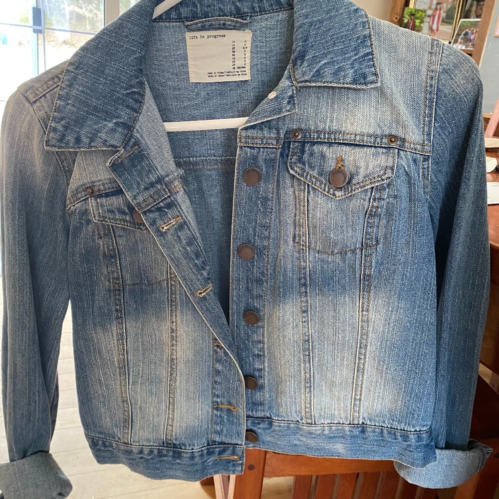 Denim Jacket Cropped Womens